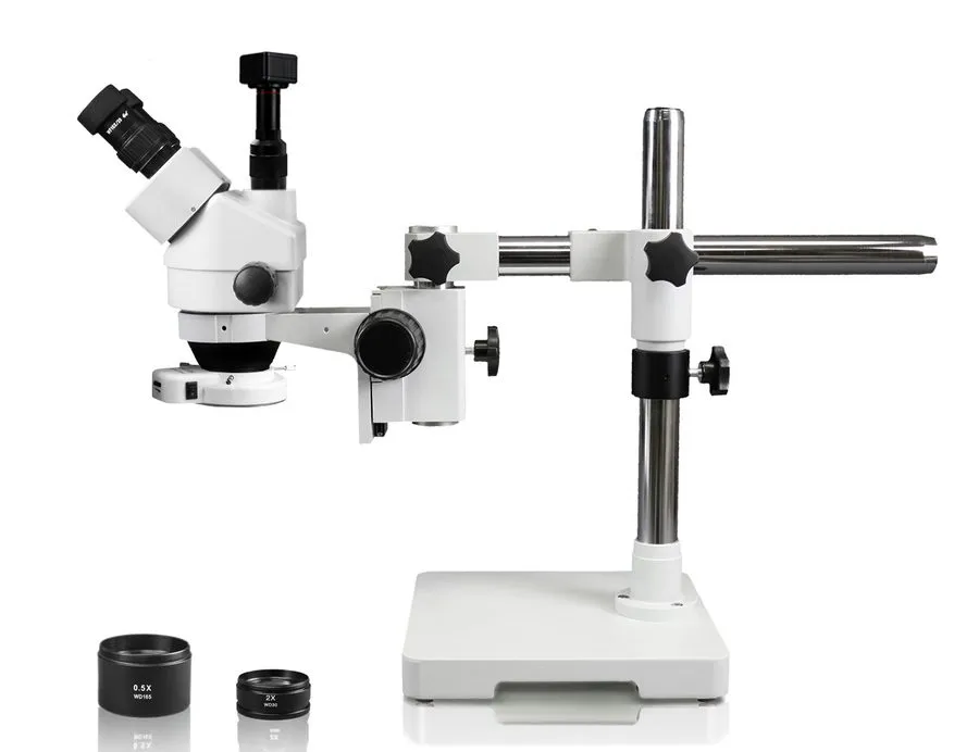 Микроскоп Amscope 7X-45X Simul-Focal Stereo Zoom Microscope Dual Arm Boom + 144-