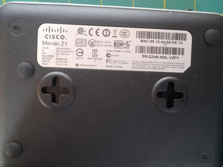 Маршрутизатор CISCO Z1-HW-US Meraki Z1 Cloud Managed Teleworker Gateway (US Plug
