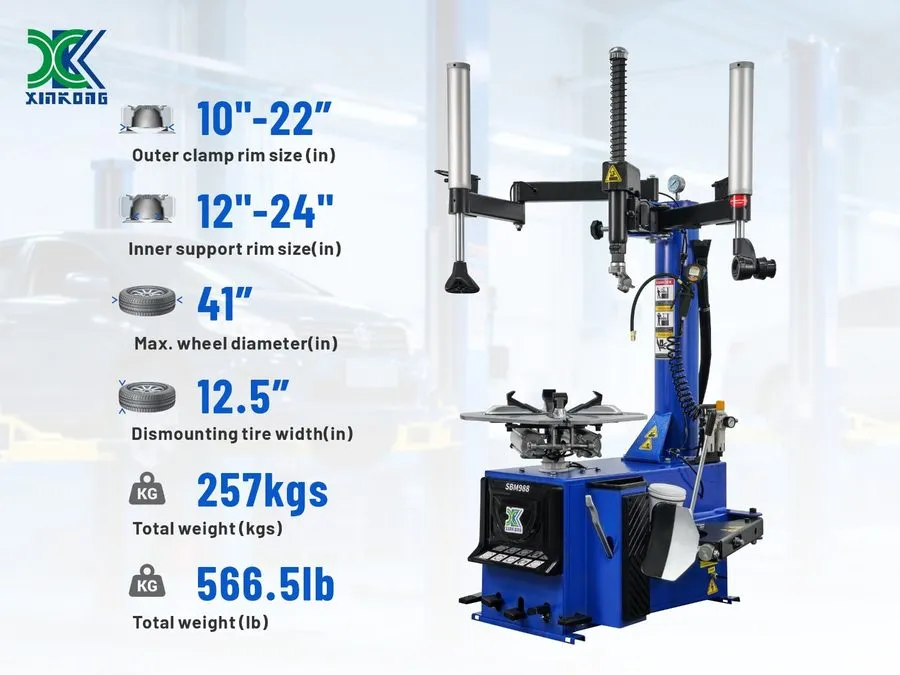 Шиномонтажный станок PICK UP XK SBM988 Dual Assist Arm Tire Changer 110V Auto Wh