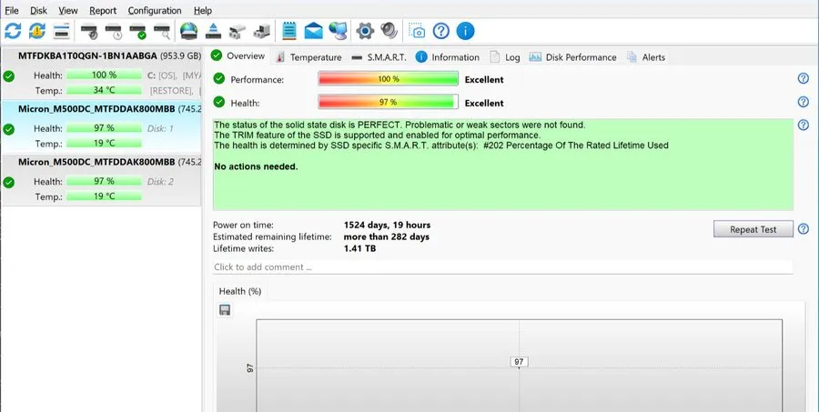 SSD-накопитель Micron M500DC MTFDDAK800MBB 800GB 2.5" SATA SSD 96% health — фото лота 2