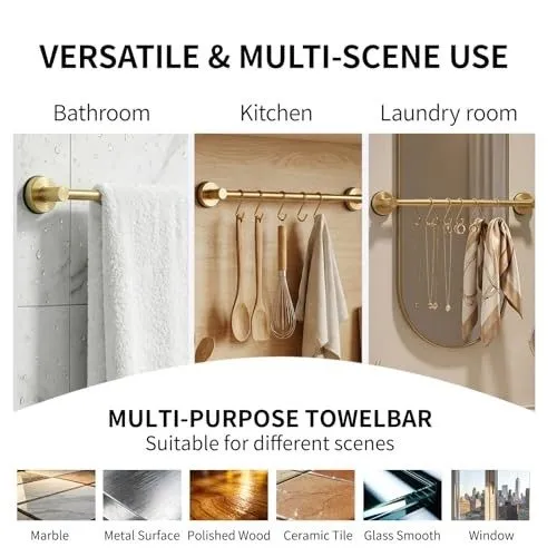 Вакуумная присоска Towel Racks для Bathroom Suction Cup Towel Bar 14.6-24in Adju