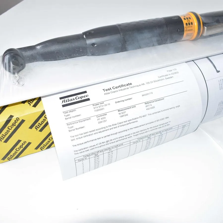 Пневмооборудование Atlas Copco ETV ST31-20-10 Tensor ST Angle Nutrunner 3/8in Pr