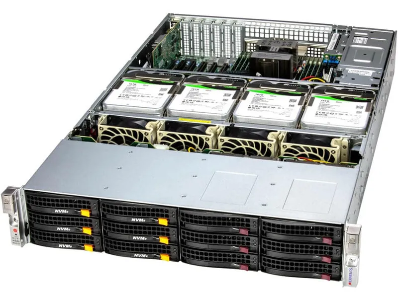 Сервер Supermicro SSG-621E-ACR12L 2U Storage Server -12Bay X13DEI-T 1200W Redund