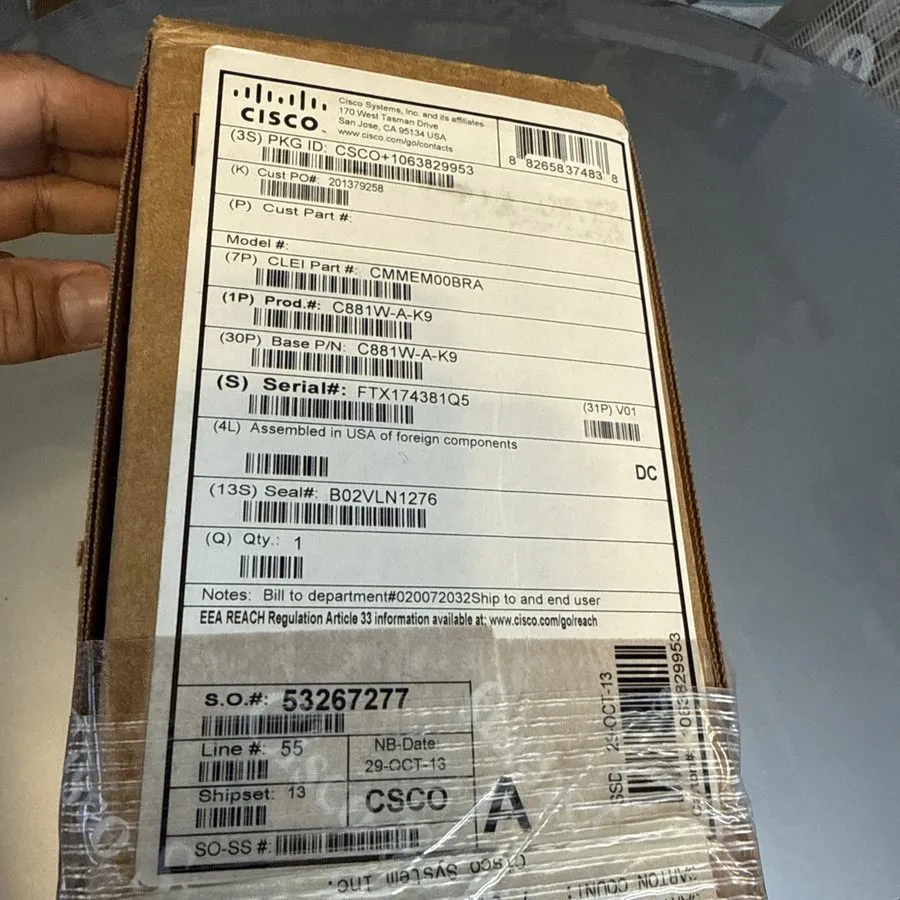 Маршрутизатор Cisco 881W 4-Port 10/100 Wireless N Router (C881W-A-K9)