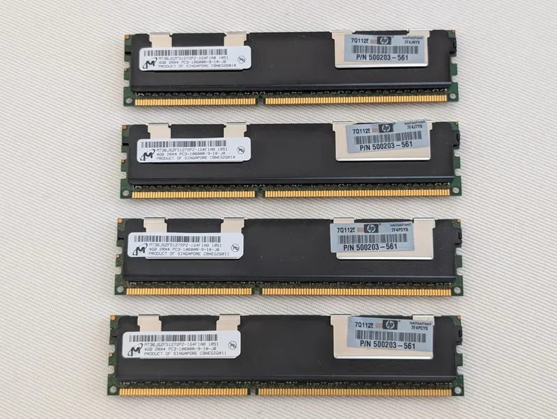 Модуль памяти 4GB HP Micron MT36JSZF51272PZ-1G4F1AB DDR3 SERVER ECC Registered 5