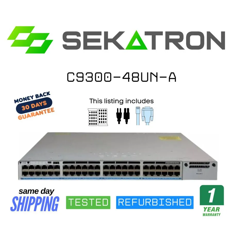 Коммутатор ♻️ Cisco Catalyst C9300-48UN-A 48-Port Multi-Gigabit UPOE Switch ⚡