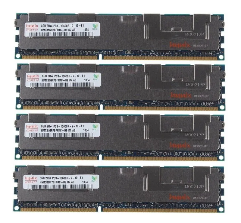 Модуль памяти 32GB (4x8GB) PC3-10600R DDR3-1333MHz 2Rx4 Reg ECC Hynix HMT31GR7BF