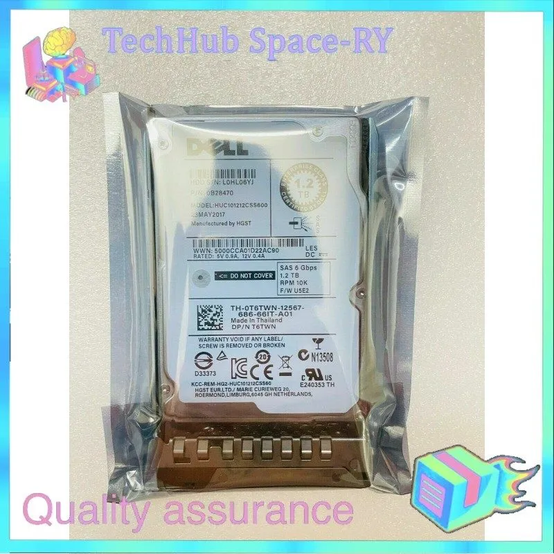 Жёсткий диск DELL 1.2TB 2.5" SAS 6Gb/s 10K Hard Drive HDD T6TWN +14th Series Cad