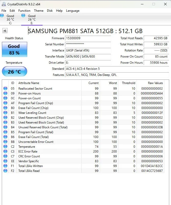 SSD-накопитель Samsung PM881 512Gb SATA 3 2.5in Solid State Drive SSD MZ-7LH512A