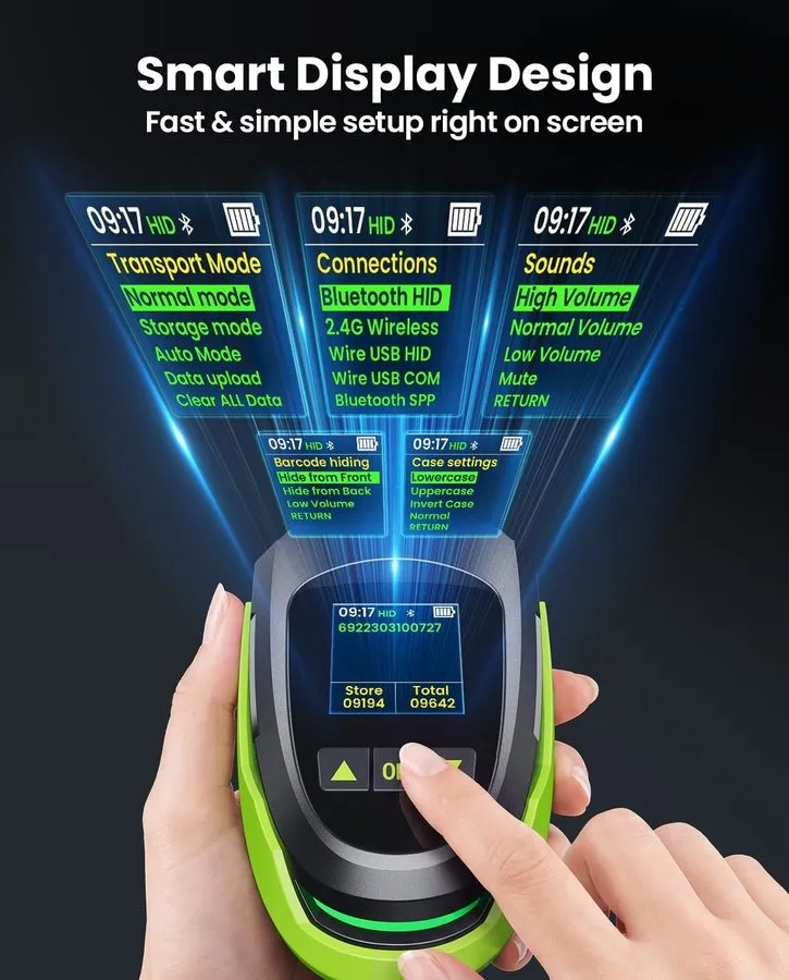 Сканер штрих-кода Eyoyo 2D QR Code POS Barcode Scanner Wireless with Screen,Wall — фото лота 2