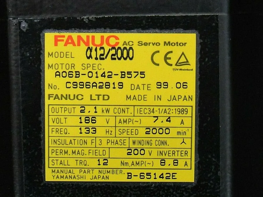 Серводвигатель FANUC A06B-0142-B575 AC SERVO MOTOR