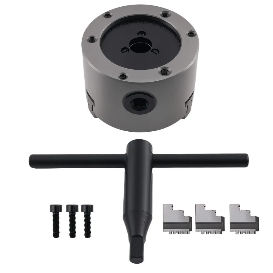 Режущий инструмент Sanou 3" 3 Jaw Lathe Chuck K11-80 80mm Self Centering M6 Insi — фото лота 2