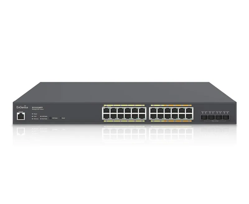 Коммутатор EnGenius ECS2528FP Cloud‑Managed 24‑Port Multi‑Gigabit PoE+ Switch wi