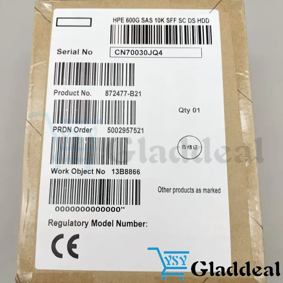 Жёсткий диск HPE 600GB 872477-B21 872736-001 10K SAS 12Gb/s 2.5 Inch 512e DS Ent