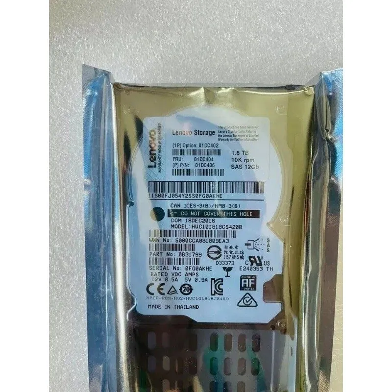 Жёсткий диск Lenovo Storage 01DC402 01DC406 01DC404 1.8TB 10K SAS 12G HDD Hard D