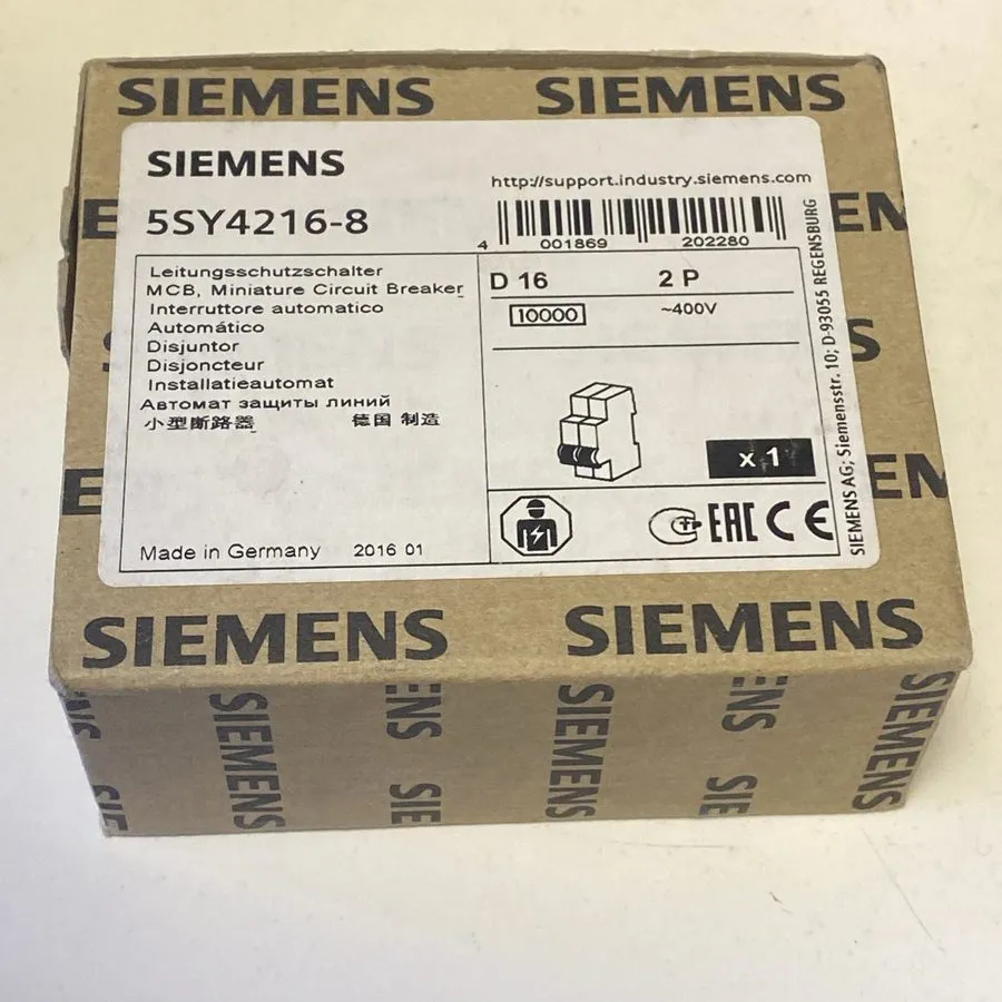 Автоматический выключатель SIEMENS 5SY4216-8 SENTRON Circuit Breaker Size 2-Pole — фото лота 1