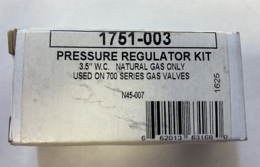 Трубопроводная арматура Robert Shaw Pressure Regulator Kit 1751-003 3.5" W.C. Na