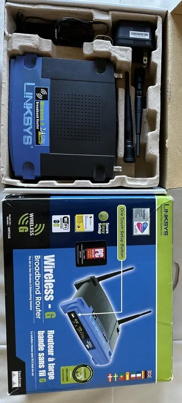Маршрутизатор Linksys Wireless Router WRK54G Broadband 2.4GHz Cisco With 4-Port 