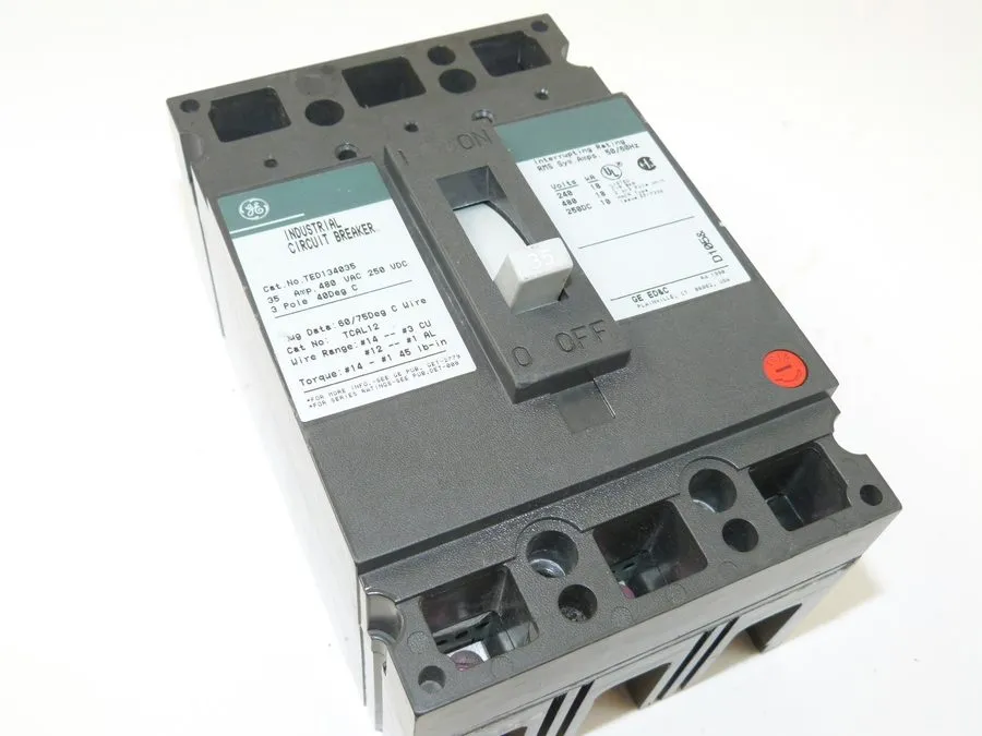 Автоматический выключатель GE Circuit Breaker TED134035 35 amp 3 Pole 480VAC 14k