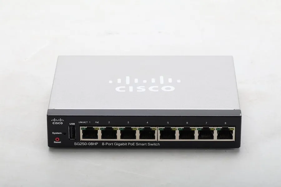 Коммутатор Cisco SG250-08HP Smart Switch 8-Port Gigabit Ethernet Ports with Poe