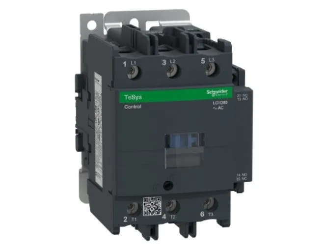 Контактор LC1D80B7 IEC Contactor, TeSys Deca, Nonreversing, 80A, 60HP at 480VAC