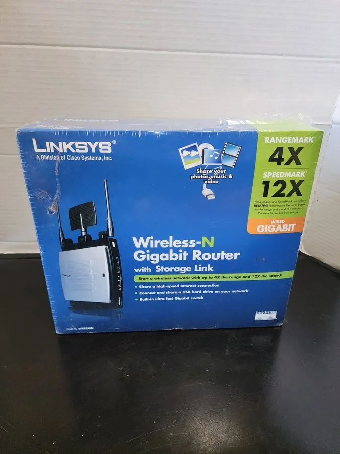 Маршрутизатор Linksys WRT350N 54 Mbps 4-Port Gigabit Wireless N Router With Stor