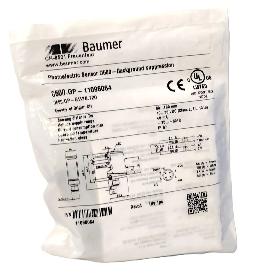 Фотоэлектрический датчик BAUMER O500.GP-11096064 Photoelectric Sensor — фото лота 1