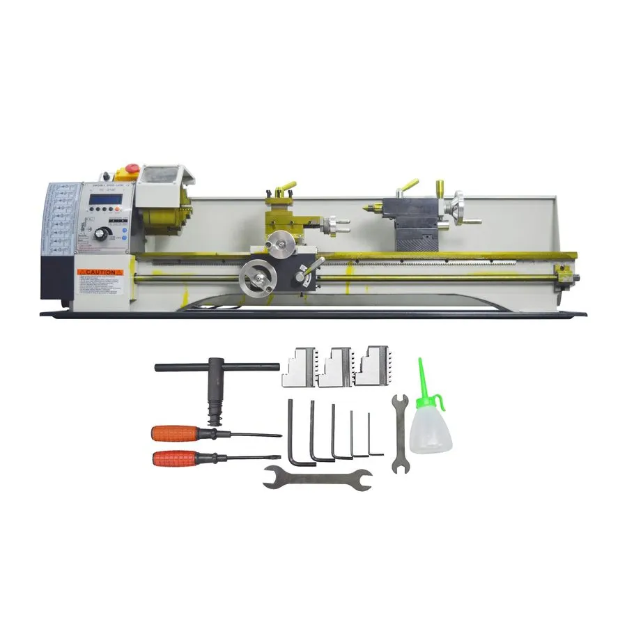 Конвейер 1100W Electronic Pulse Precision Metal Bench Lathe Metric/ Inch 8" 24" 