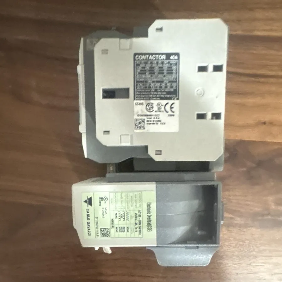 Реле защиты Carlo Gavazzi CC40 Contactor w/ CGE40-2P Electronic Motor Protection — фото лота 1