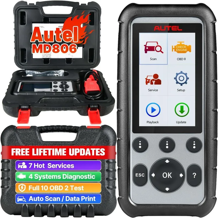 Диагностический сканер Autel MaxiDiag MD806 OBD2 Scanner 4 Systems Diagnostic Sc