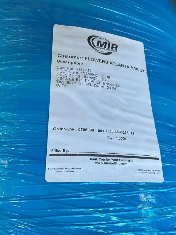 Конвейер Volta FMB3SDMD SuperDrive Smooth Surface Conveyor Belt 213.5"x24" Endle — фото лота 2