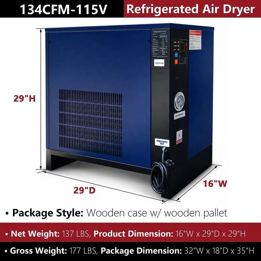 Пневмоклапан Refrigerated Air Dryer 134CFM 110V
