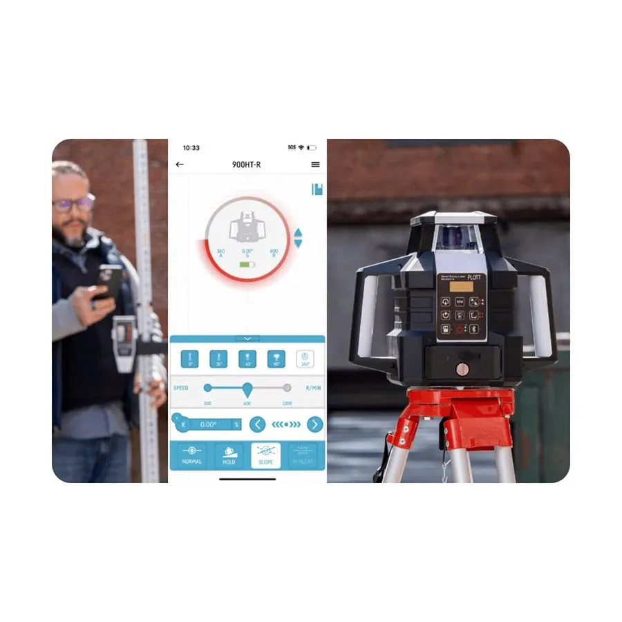 Геодезический прибор Plott PRL900HT Bluetooth Green Rotary Laser