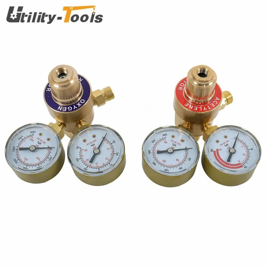Трубопроводная арматура Oxygen Acetylene Gas Regulator Welding Cutting Torch Dua — фото лота 2