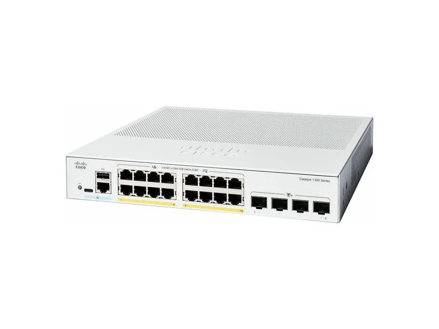 Коммутатор C1300-16P-4X Cisco Catalyst 1300 16-Port GE PoE Switch 0 1Gbps