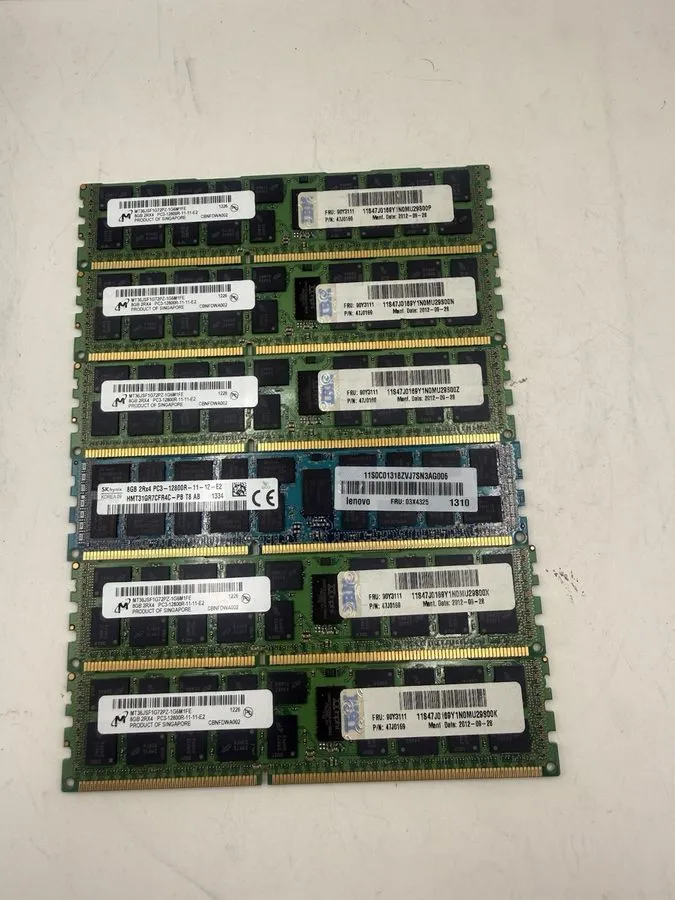 Модуль памяти Micron/SKHYNIX DDR3 8GB 2RX4 PC3-12800R-11-11-E2 ECC RAM