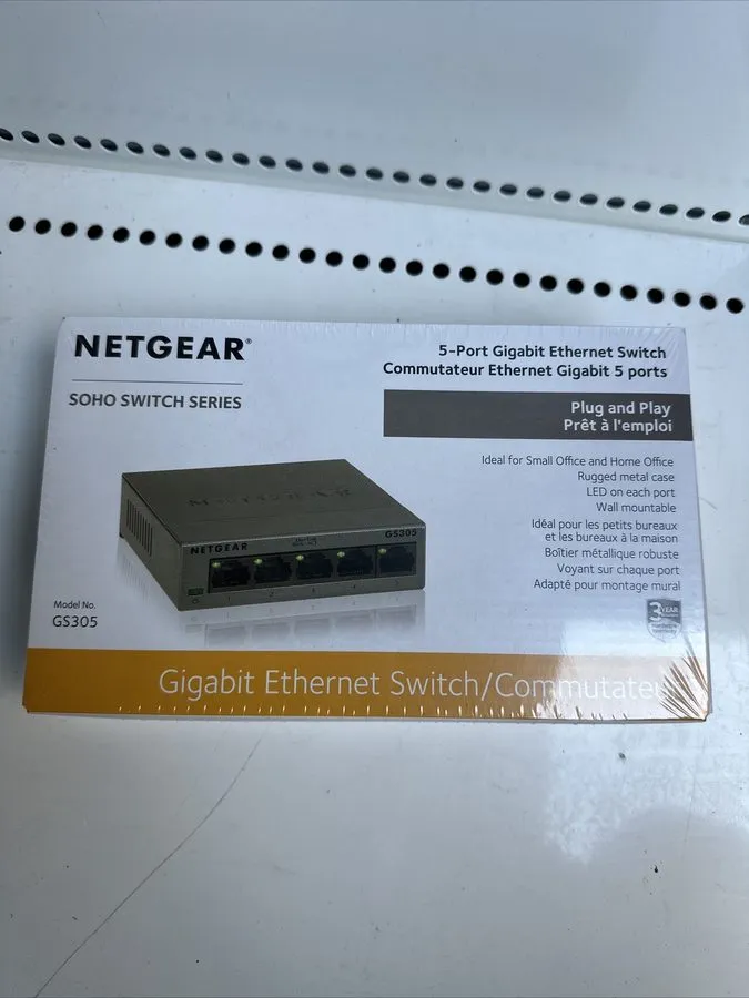 Коммутатор Netgear GS305-100PAS 5-Port Gigabit Ethernet Soho Switch Series