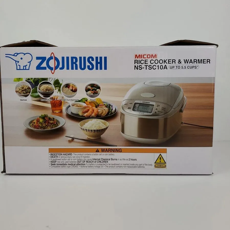 Рисоварка Zojirushi 5.5 Cup Micom Rice Cooker and Warmer Stainless Gray NS-TSC10