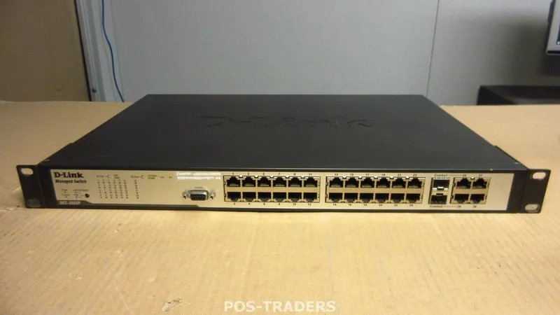 Коммутатор D-Link DES-3028P 24-Port 10/100 Managed PoE Switch + 2x SFP Ports Sta