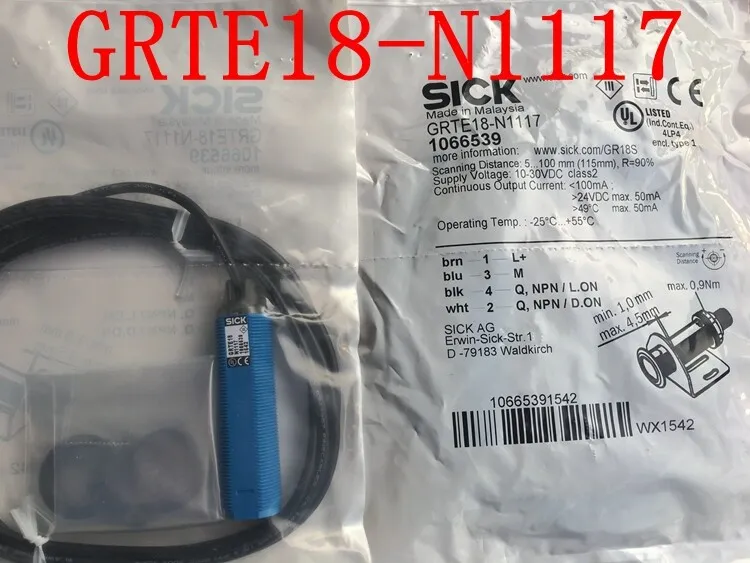 Фотоэлектрический датчик Stock Sick GRTE18-N1117 Photoelectric Sensor
