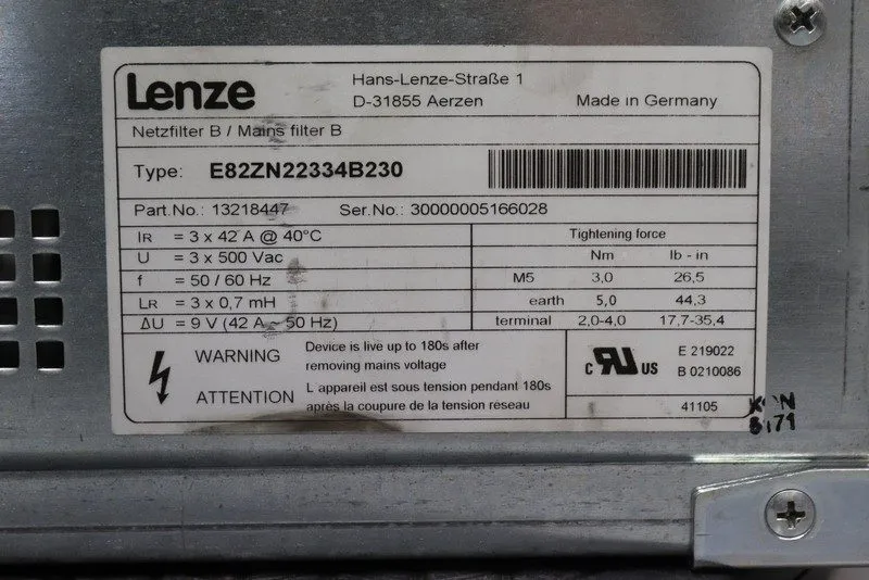 Сервопривод EVS9328-ES LENZE SERVO DRIVE — фото лота 3