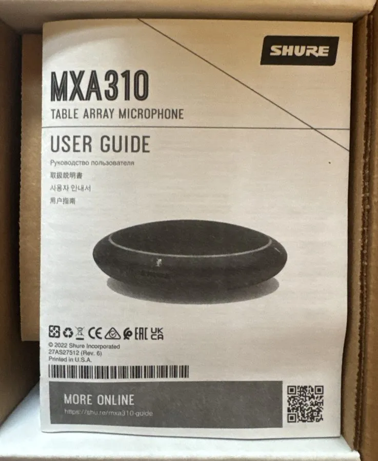 Микрофон Shure MXA310W MicroFlex Advance Table Array Microphone
