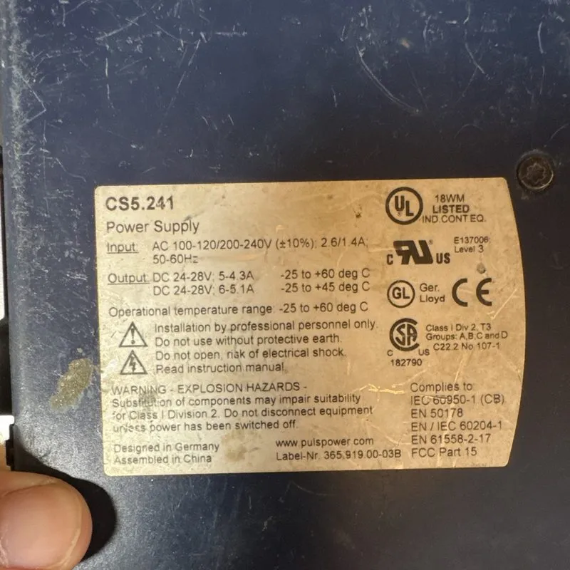 Блок питания PULS DIMENSION CS5.241 DIN Rail Power Supply 24V 5A 120W, 100-240VA — фото лота 2