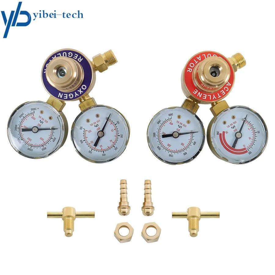 Трубопроводная арматура Oxygen Acetylene Gas Regulator Welding Cutting Torch Dua — фото лота 2