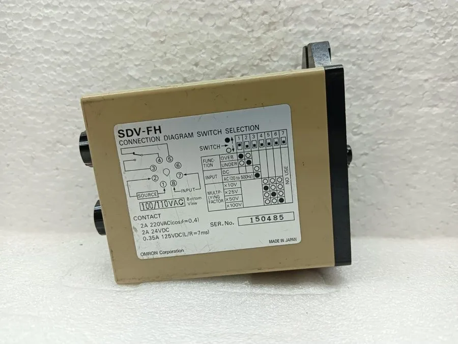 Реле защиты Omron Voltage Sensor Relay Over Under Voltage Protection 100/110VAC  — фото лота 2