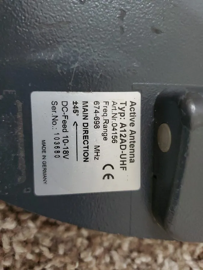 Микрофон Sennheiser A12AD-UHF 584 608 MHz Active Aerial Microphone Antenna