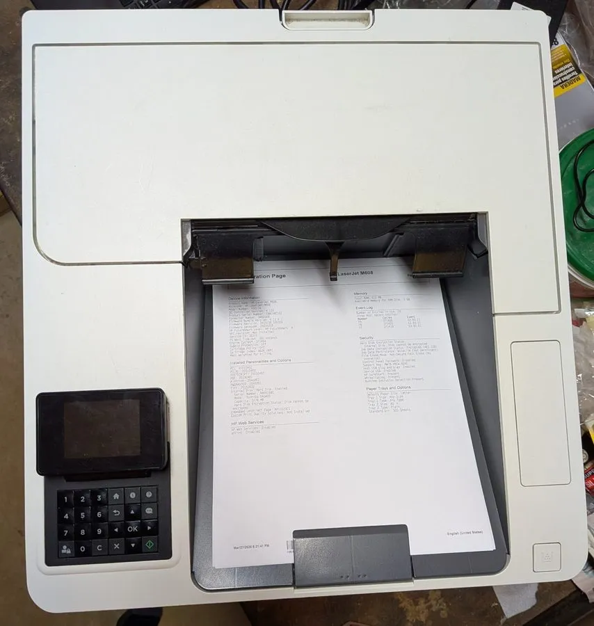 Лазерный принтер K0Q17A HP LaserJet Enterprise M608n Monochrome Laser Printer — фото лота 1