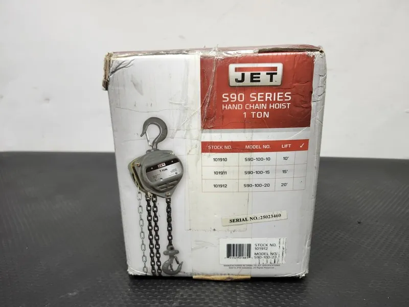 Таль JET 825-101912 S90-100-20 1 TON HAND CHAIN HOIST W/ 20 LIFT