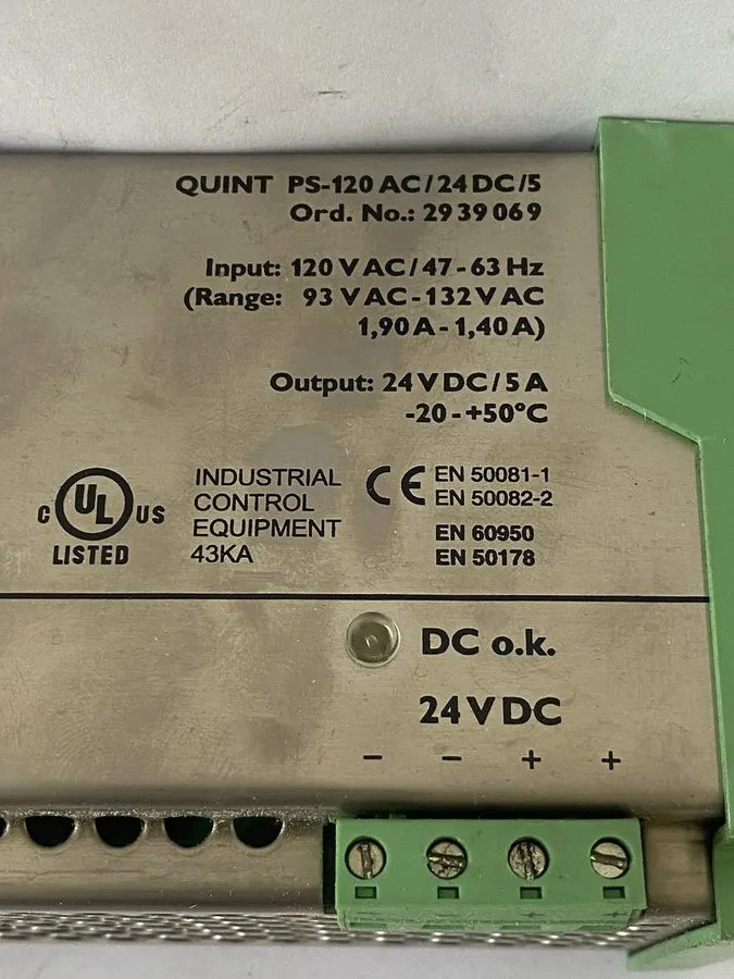 Блок питания Phoenix Contact PS-120 AC/24DC/5 2939069 DIN Rail Power Supply 24VD