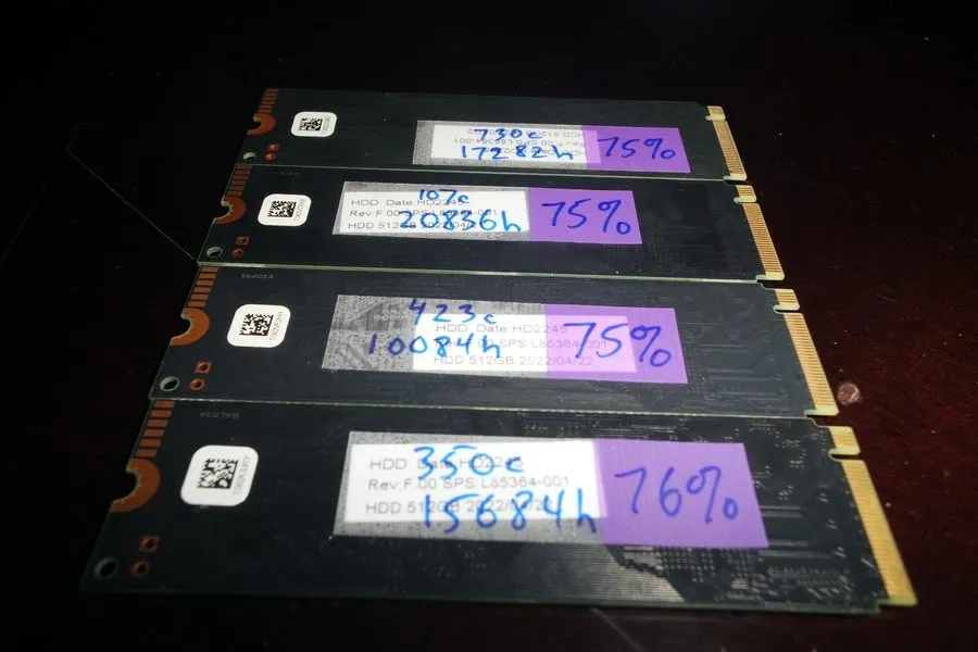 SSD-накопитель Micron 2210 512GB MTFDHBA512QFD NVMe M.2 SSD's (71%-75% Health)